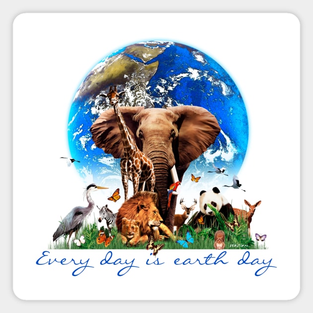 Every Day is Earth day Magnet by Artizan